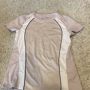 Under Armour Light Pink and White Sports Tee